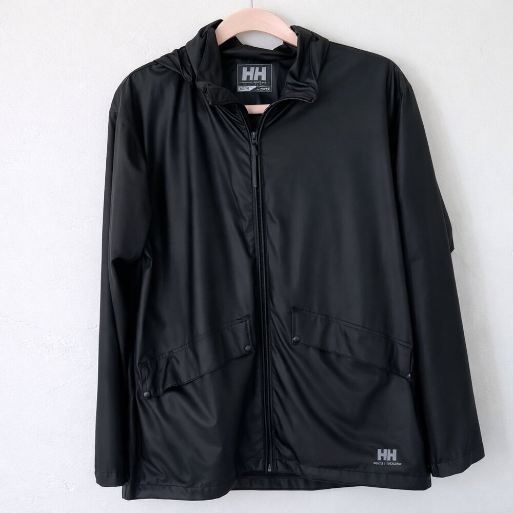 Helly Hansen Black Windproof Waterproof Rain Jacket size 12 - Picture 7 of 7